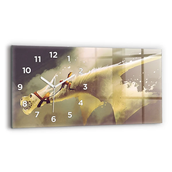 Horizontale Uhr Illustration eines Drachenreiters