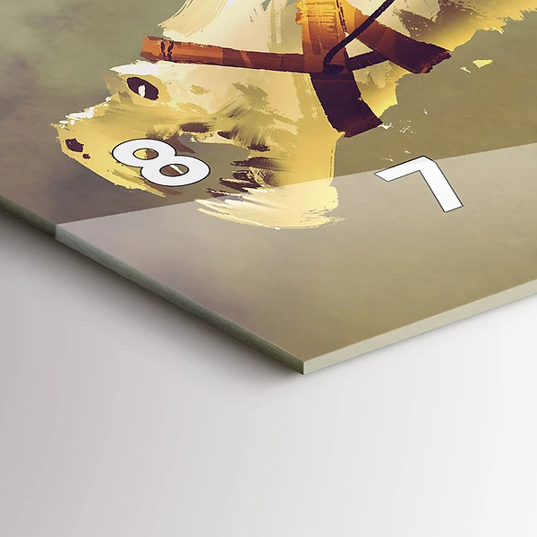Horizontale Uhr Illustration eines Drachenreiters
