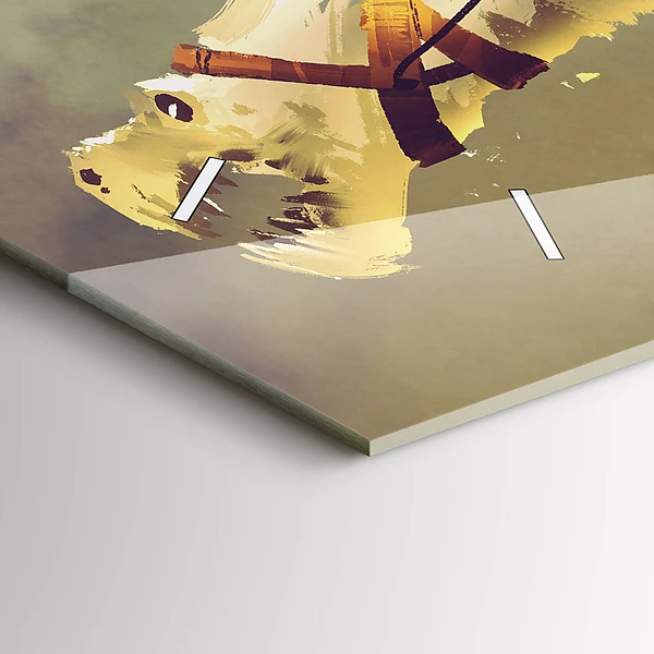 Horizontale Uhr Illustration eines Drachenreiters