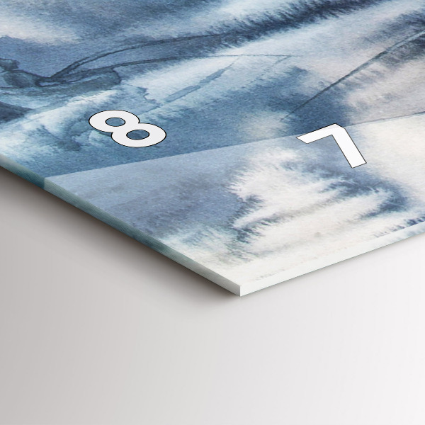 Horizontale Uhr mit motiv Winter See Boot