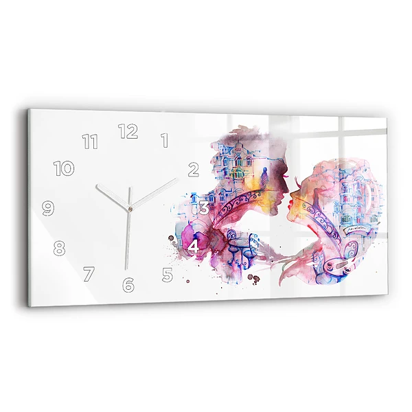 Horizontale Uhr mit motiv Zwei Körper eine Seele
