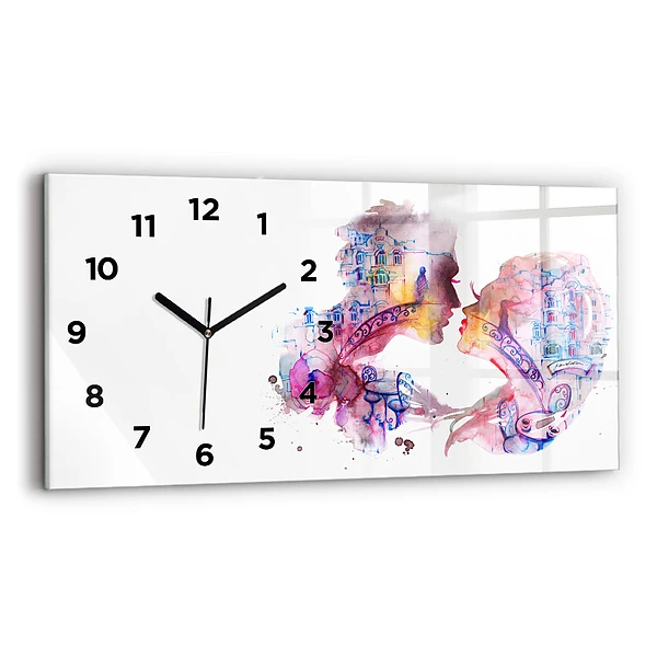 Horizontale Uhr mit motiv Zwei Körper eine Seele