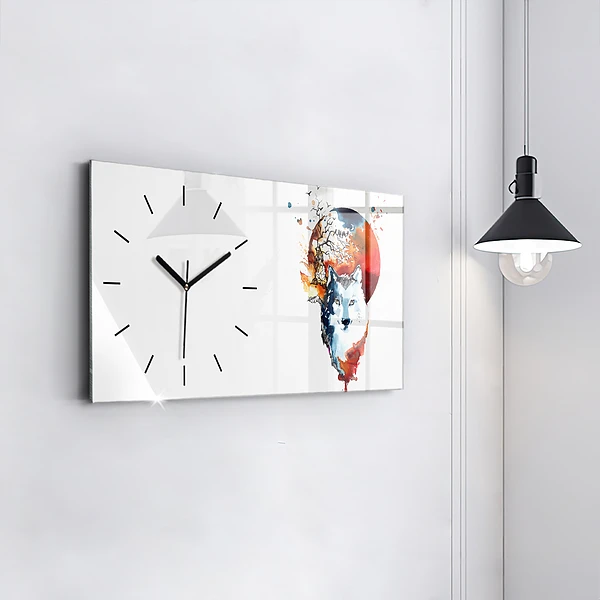 Horizontale Uhr Werwolf Vollmond und Luna