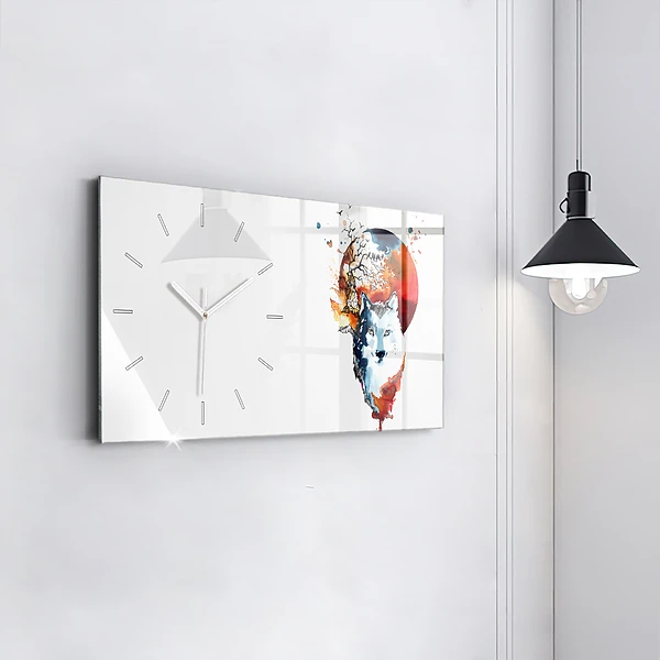 Horizontale Uhr Werwolf Vollmond und Luna