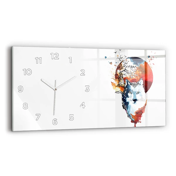 Horizontale Uhr Werwolf Vollmond und Luna