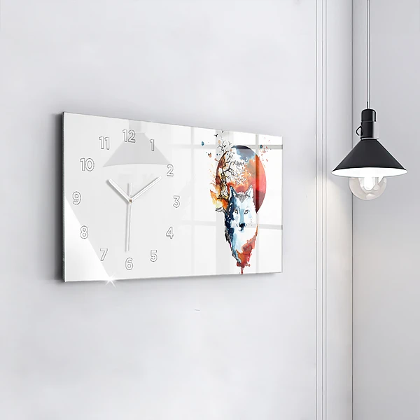 Horizontale Uhr Werwolf Vollmond und Luna