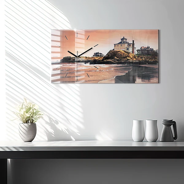 Horizontale Uhr mit motiv Sherman Küste