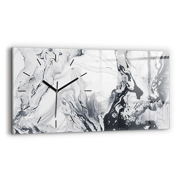 Horizontale Uhr mit motiv Abstrakte Tintenmurmel