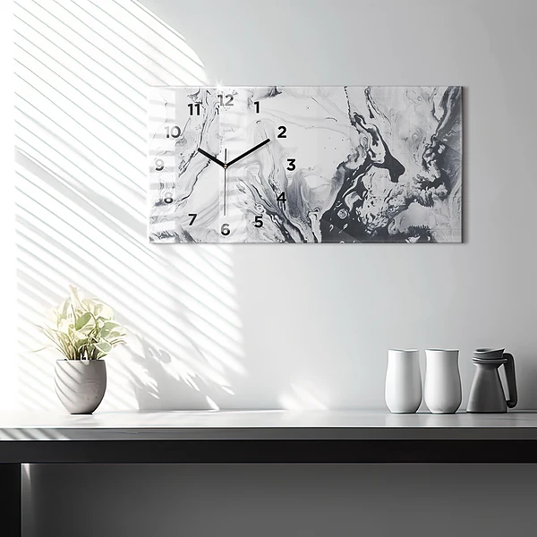 Horizontale Uhr mit motiv Abstrakte Tintenmurmel