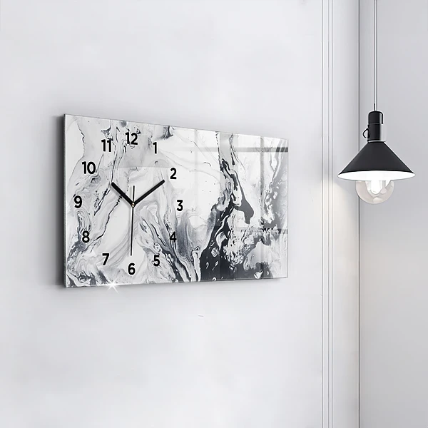 Horizontale Uhr mit motiv Abstrakte Tintenmurmel