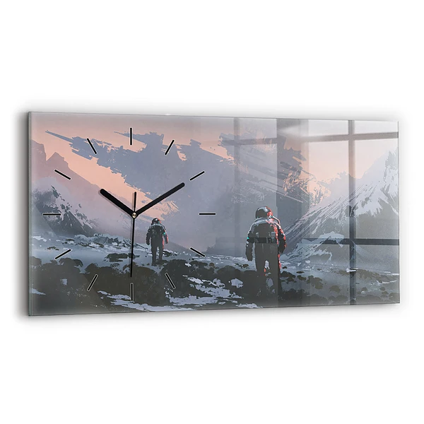 Horizontale Uhr mit motiv Astronauten Milchstraße