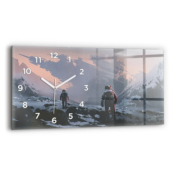 Horizontale Uhr mit motiv Astronauten Milchstraße