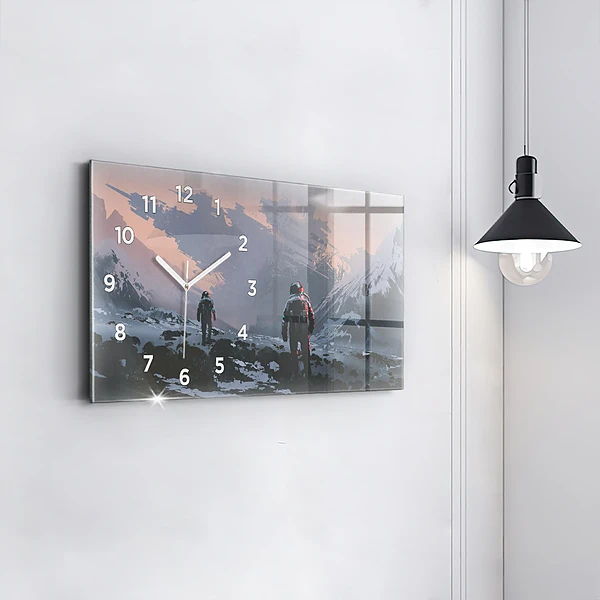 Horizontale Uhr mit motiv Astronauten Milchstraße