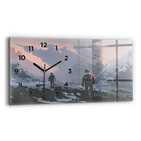 Horizontale Uhr mit motiv Astronauten Milchstraße