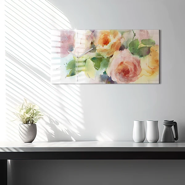 Horizontale Uhr mit motiv Visualisierung der Natur