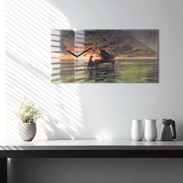 Horizontale Uhr Konzert am Strand