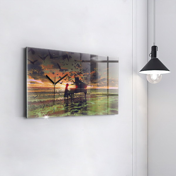 Horizontale Uhr Konzert am Strand