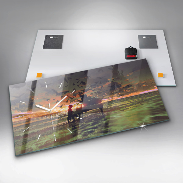 Horizontale Uhr Konzert am Strand