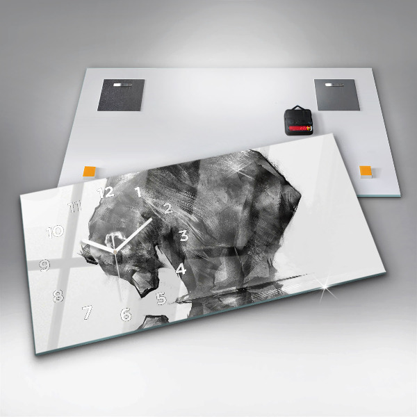 Horizontale Uhr Zeichnung Bär