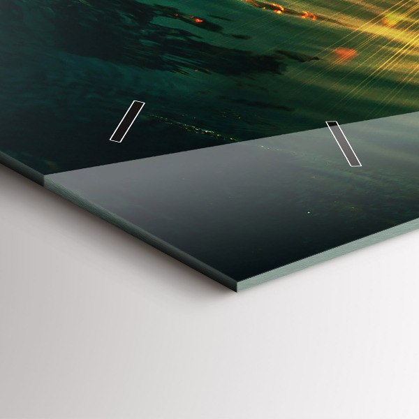 Horizontale Uhr Wellenperspektive Sonnenuntergang