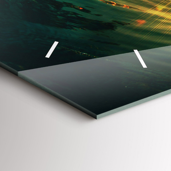 Horizontale Uhr Wellenperspektive Sonnenuntergang