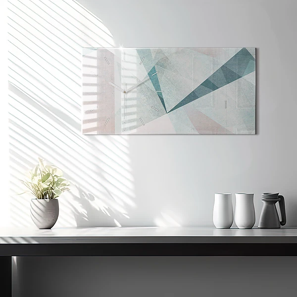 Horizontale Uhr mit motiv Dreiecke Abstrakte Textur