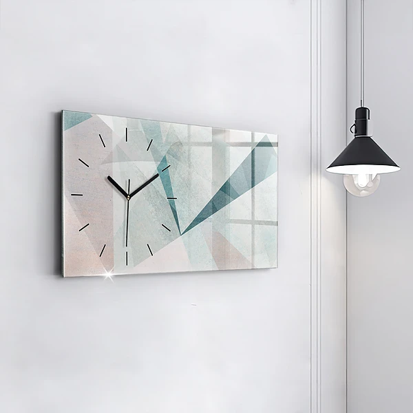 Horizontale Uhr mit motiv Dreiecke Abstrakte Textur