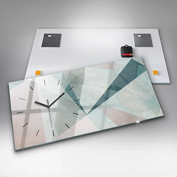 Horizontale Uhr mit motiv Dreiecke Abstrakte Textur