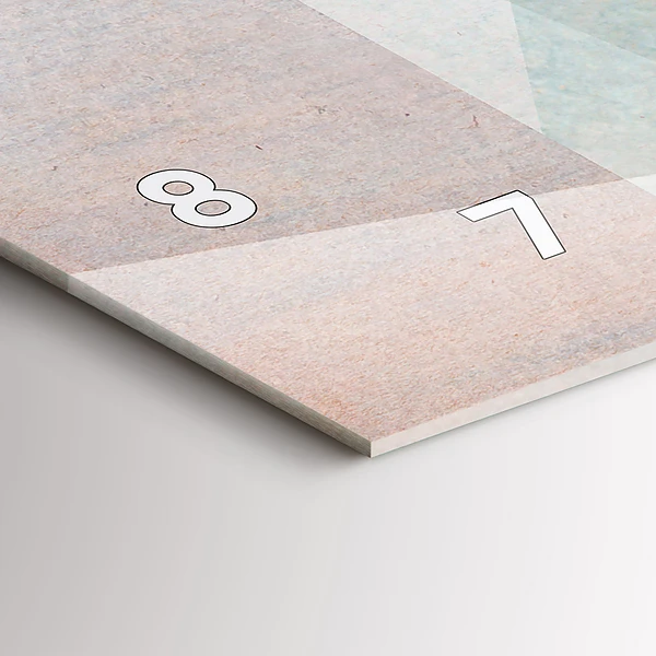 Horizontale Uhr mit motiv Dreiecke Abstrakte Textur