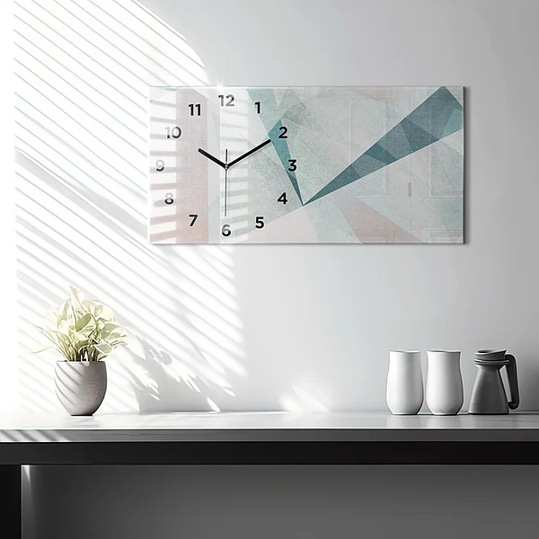Horizontale Uhr mit motiv Dreiecke Abstrakte Textur