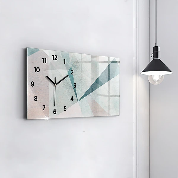Horizontale Uhr mit motiv Dreiecke Abstrakte Textur