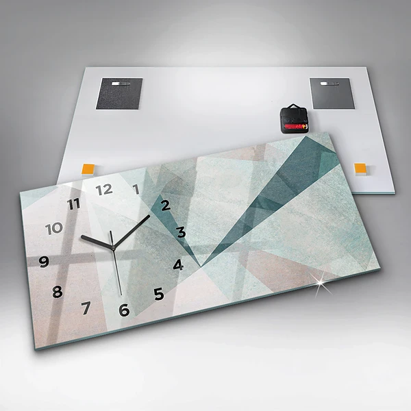 Horizontale Uhr mit motiv Dreiecke Abstrakte Textur
