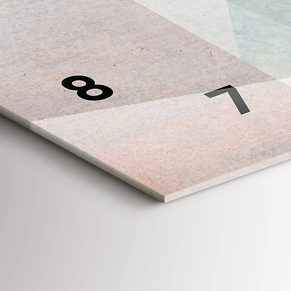 Horizontale Uhr mit motiv Dreiecke Abstrakte Textur