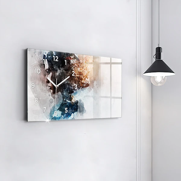 Horizontale Uhr mit motiv Die Vergangenheit im Hinterkopf
