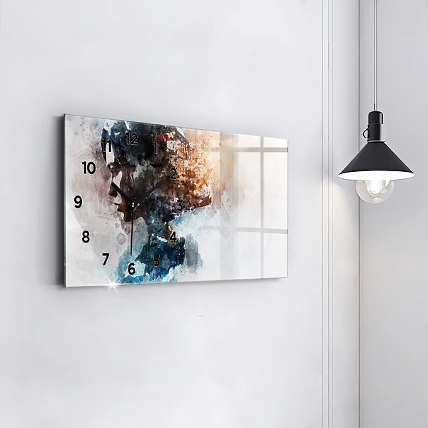 Horizontale Uhr mit motiv Die Vergangenheit im Hinterkopf