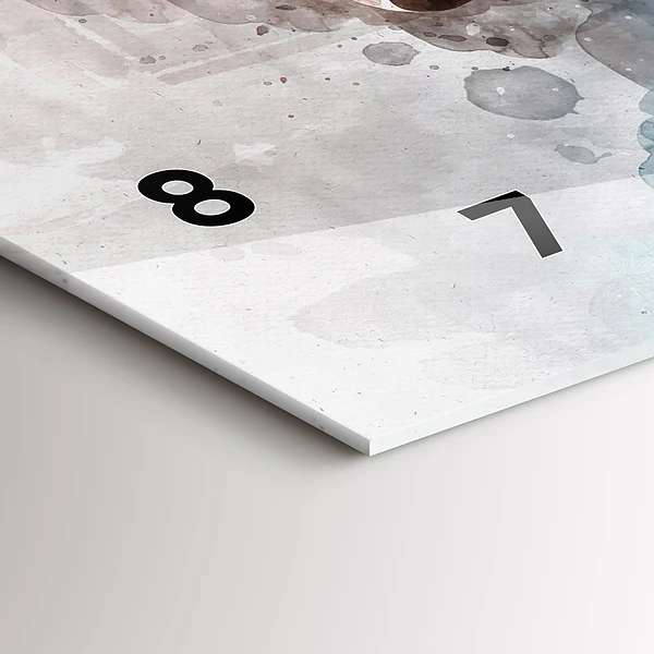 Horizontale Uhr mit motiv Die Vergangenheit im Hinterkopf