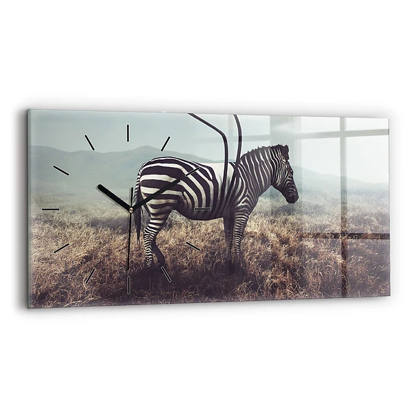 Horizontale Uhr Zebra - Abstraktion