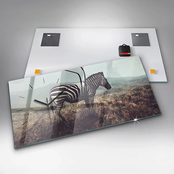 Horizontale Uhr Zebra - Abstraktion