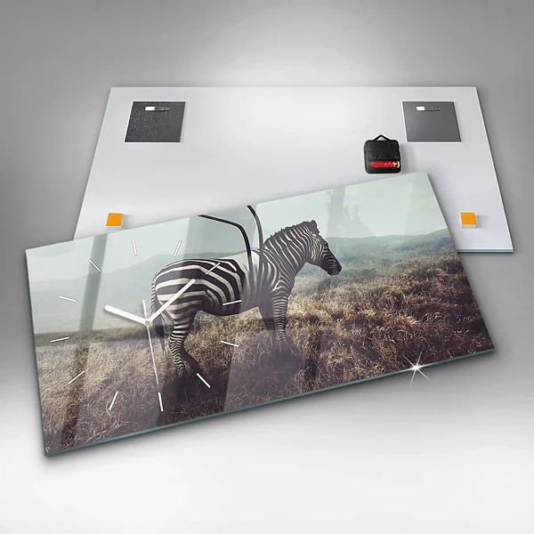 Horizontale Uhr Zebra - Abstraktion