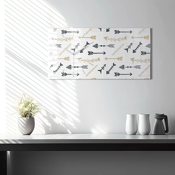 Horizontale Uhr Geometrisches Hipster-Muster