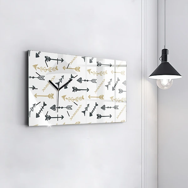 Horizontale Uhr Geometrisches Hipster-Muster