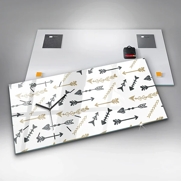 Horizontale Uhr Geometrisches Hipster-Muster