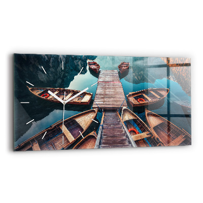 Horizontale Uhr mit motiv Plattform und See