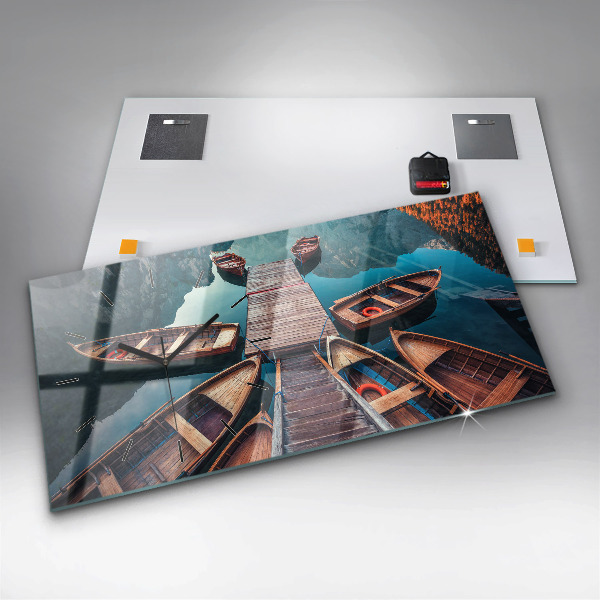 Horizontale Uhr mit motiv Plattform und See