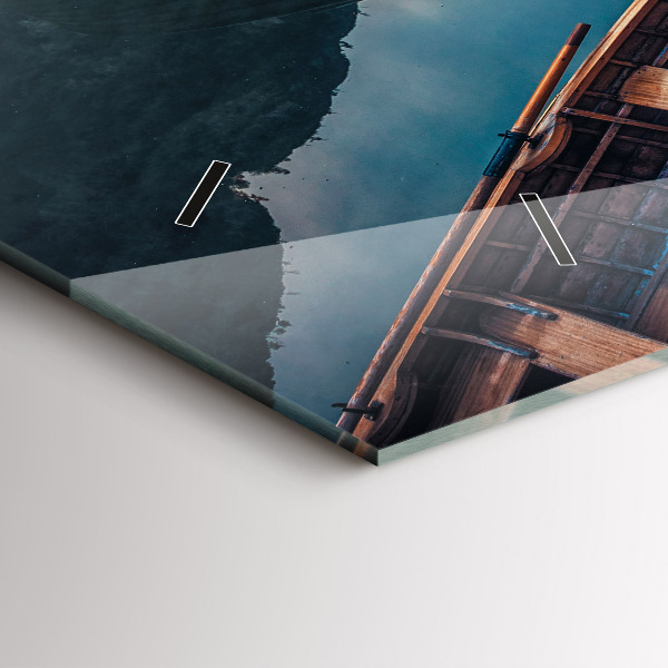 Horizontale Uhr mit motiv Plattform und See