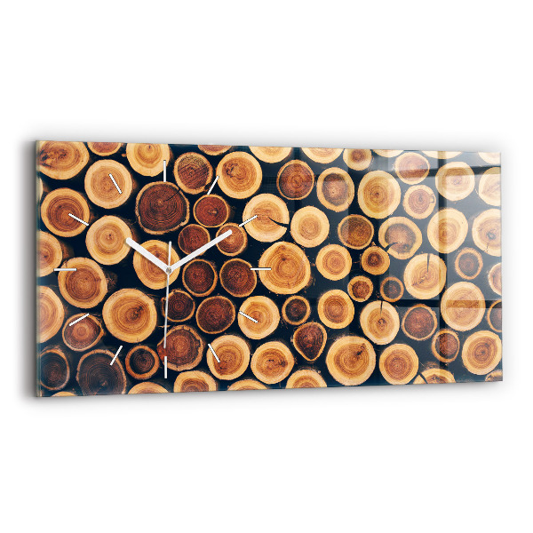 Horizontale Uhr Holz