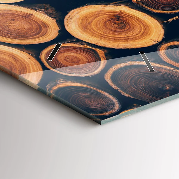 Horizontale Uhr Holz