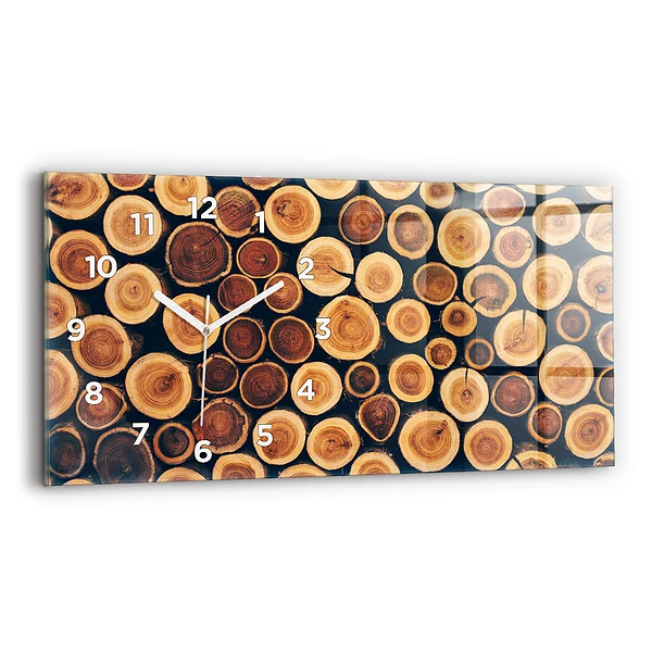 Horizontale Uhr Holz