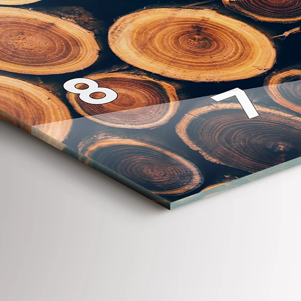 Horizontale Uhr Holz