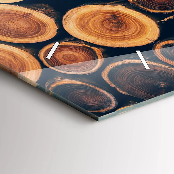 Horizontale Uhr Holz